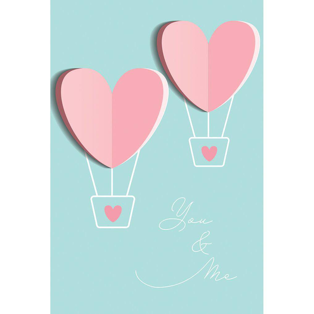 Pictura Heart Air Balloons Anniversary Card featuring colorful heart-shaped balloons on the front for special occasions.